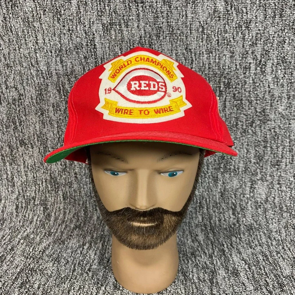 Vintage 1990 Cincinnati Reds World Champions Hat NWT Drew Pearson Snapback Cap